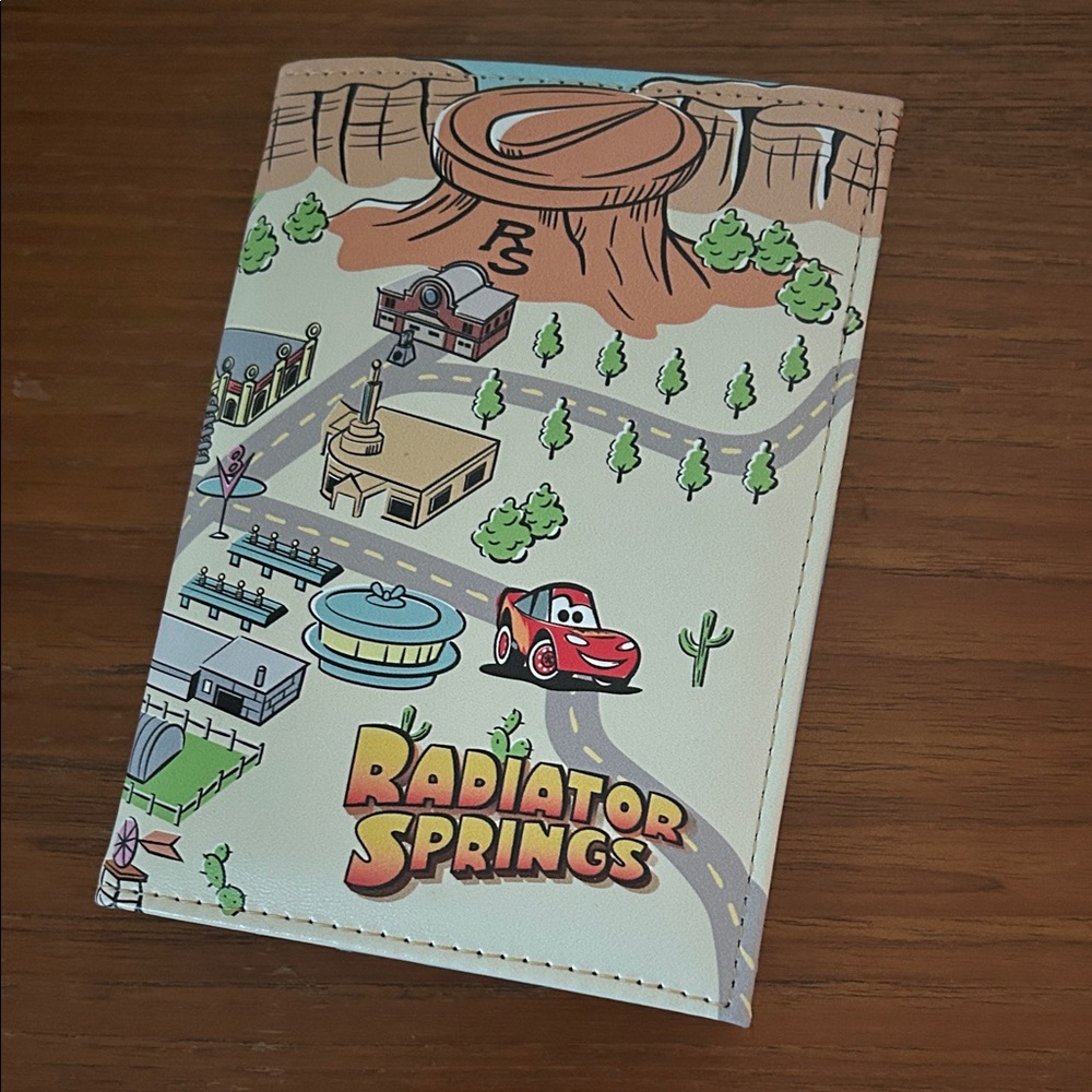 Radiator Springs Pixar cars passport wallet